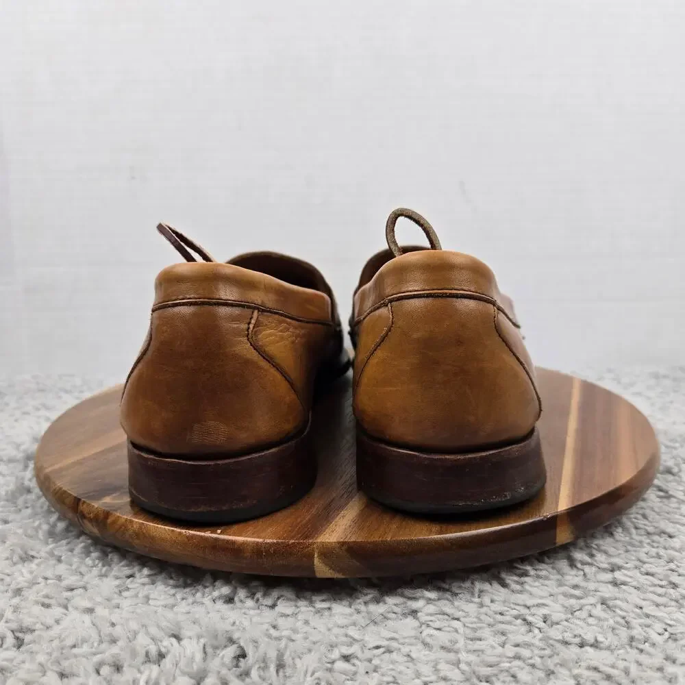 Allen Edmonds Mens 14D Cavanaugh Walnut Brown Leather Casual Pinch Penny Loafer
